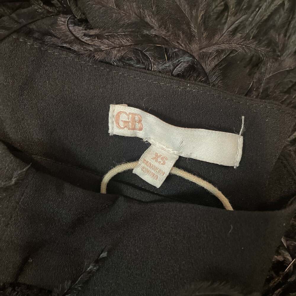 Gianni Bini Black Feather Mini Skirt - Picture 4 of 4